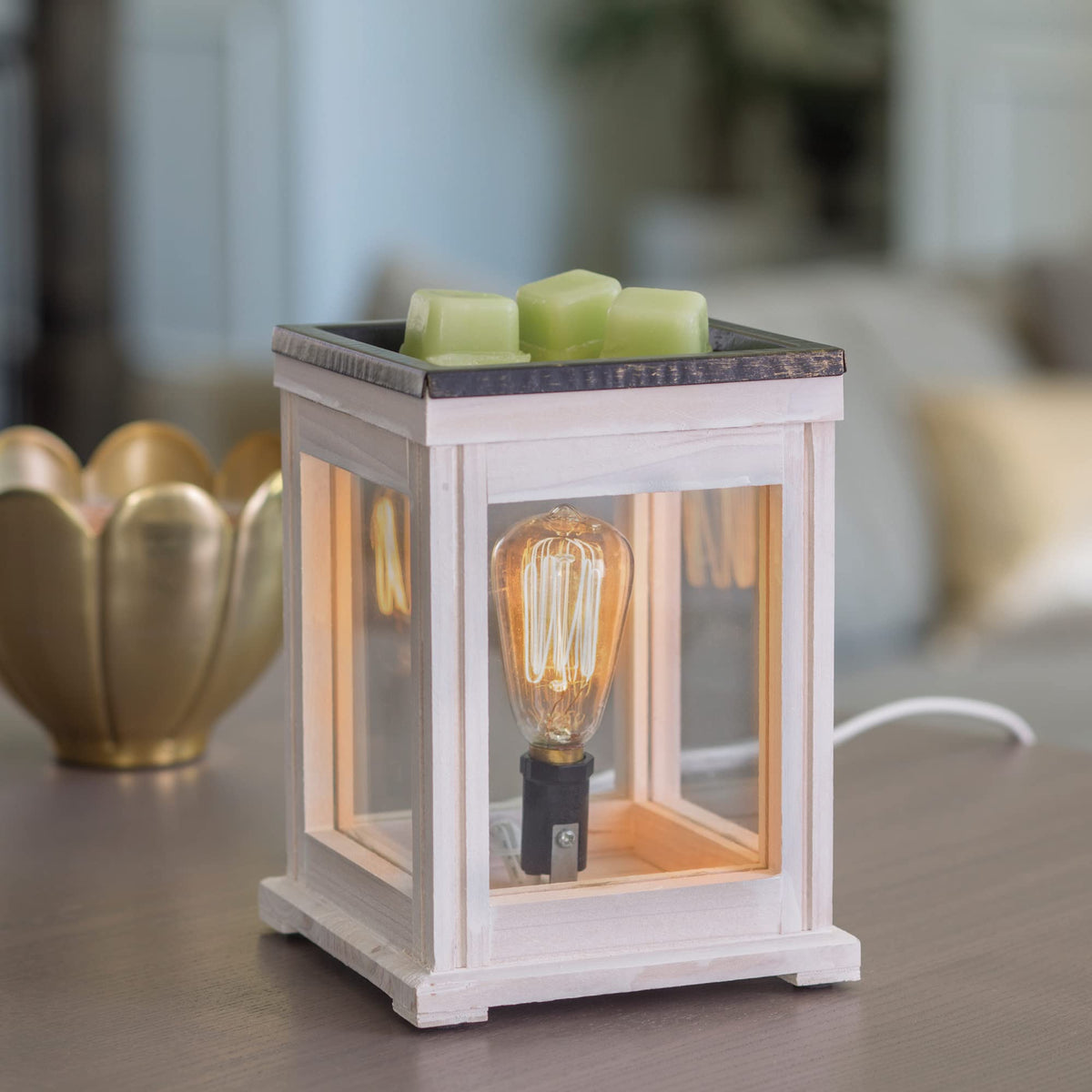 Candle Warmers Etc. Weathered Wood vintage bulb fragrance warmer