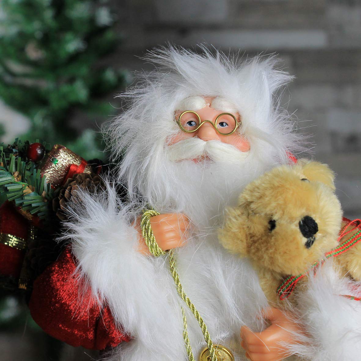 30cm traditional Santa Claus Christmas figure in red