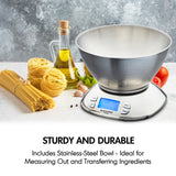 Blackmoor digital kitchen scales with stainless steel bowl