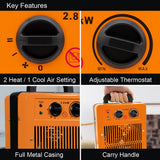 Benross orange 2800W industrial fan heater