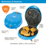 Animal Planet Safari 3-in-1 Animal Waffle Maker 1000W
