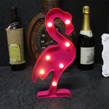 Warm white flamingo LED battery night light 30cm