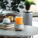 Candle Warmers conical white 2-in-1 wax and jar candle warmer