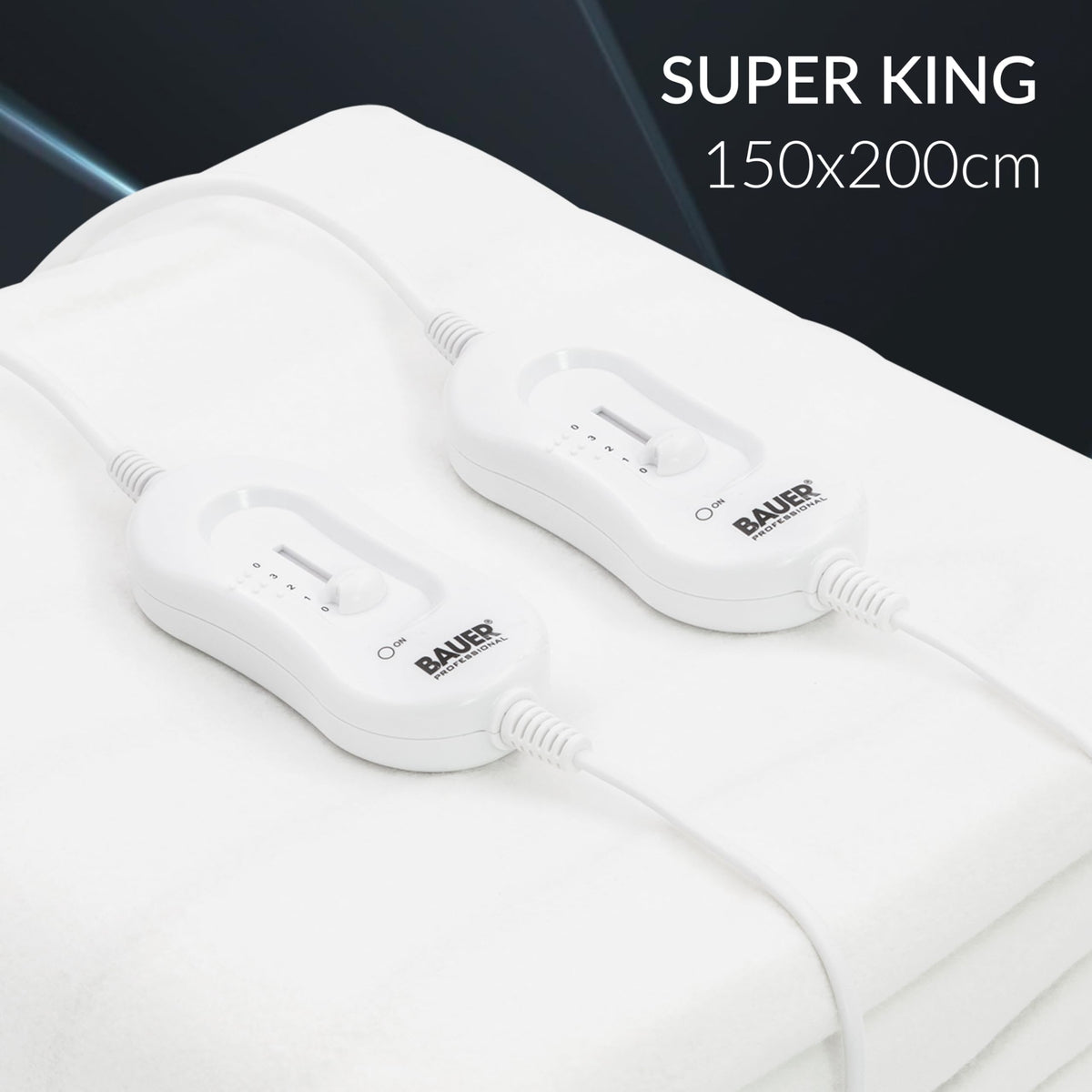 Bauer super king electric heated underblanket 150 x 200cm