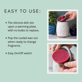 Candle Warmers Etc. Natural Linen Flip Dish wax melt warmer