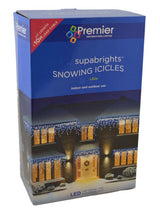 Premier 360 LED blue outdoor snowing icicle lights