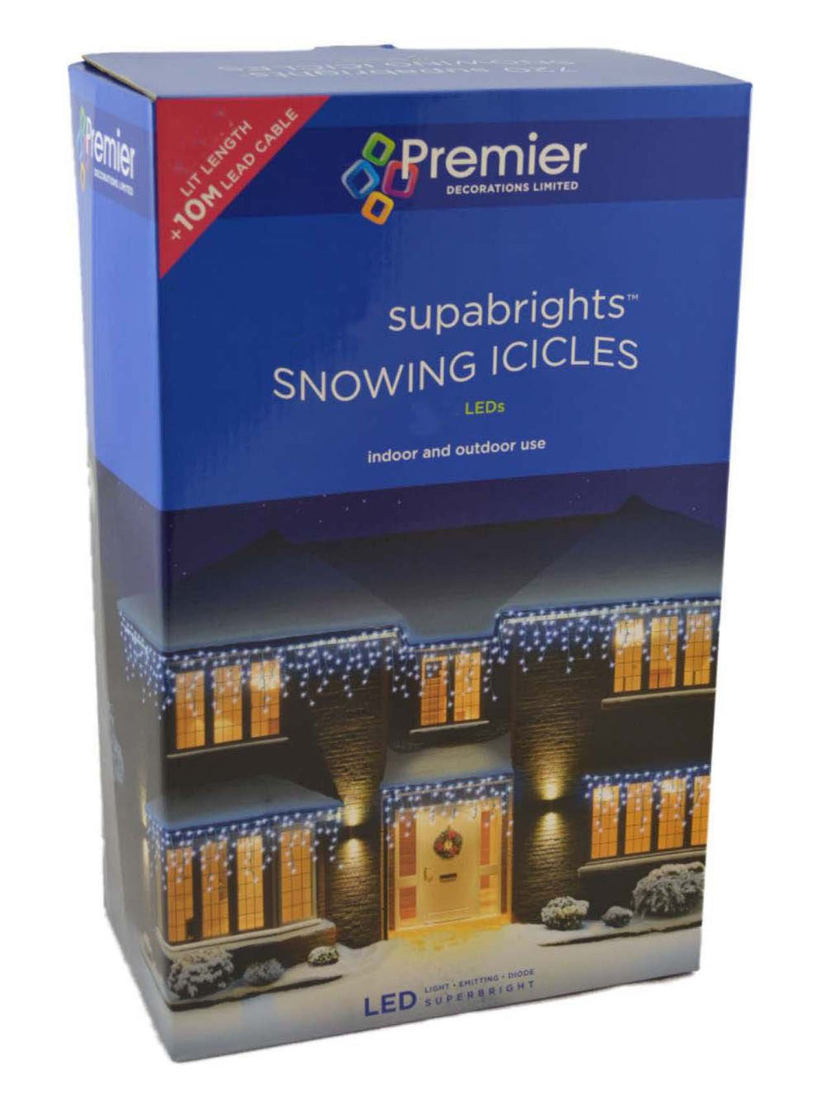 Premier 360 LED blue outdoor snowing icicle lights