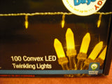 100 warm white battery-operated twinkling LED lights, 6.93m