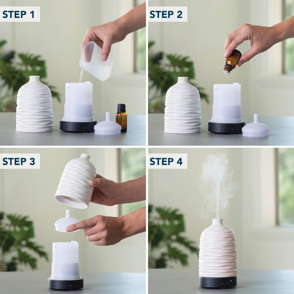 Airomé Harmony 100ml porcelain ultrasonic essential oil diffuser