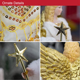 30cm gold and cream angel Christmas tree topper