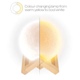 Knight 15cm 3D moon lamp with wooden stand