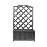 My Garden 100cm wooden lattice planter with trellis