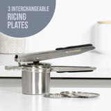 Blackmoor stainless steel potato ricer with three interchangeable plates
