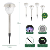 Four-pack GardenKraft solar pathway lighting set