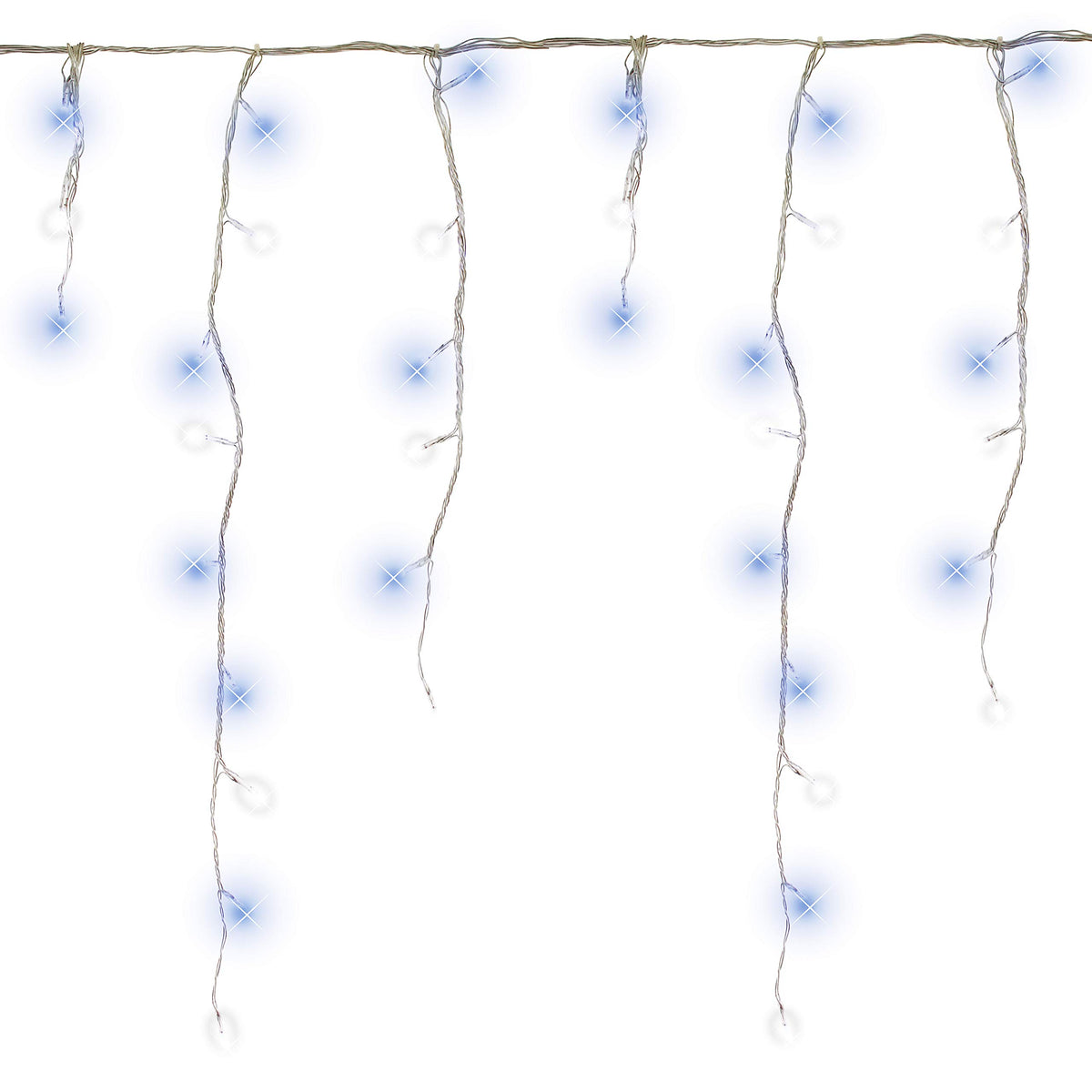 480 blue and bright white LED snowing icicle Christmas lights – 9.48m
