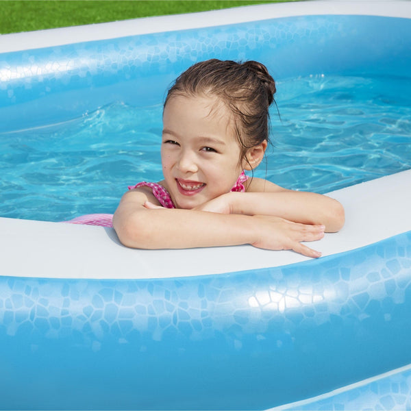 Bestway Family Pool, rectangular pool for children, easy to assemble, blue, 262 x 175 x 51 cm