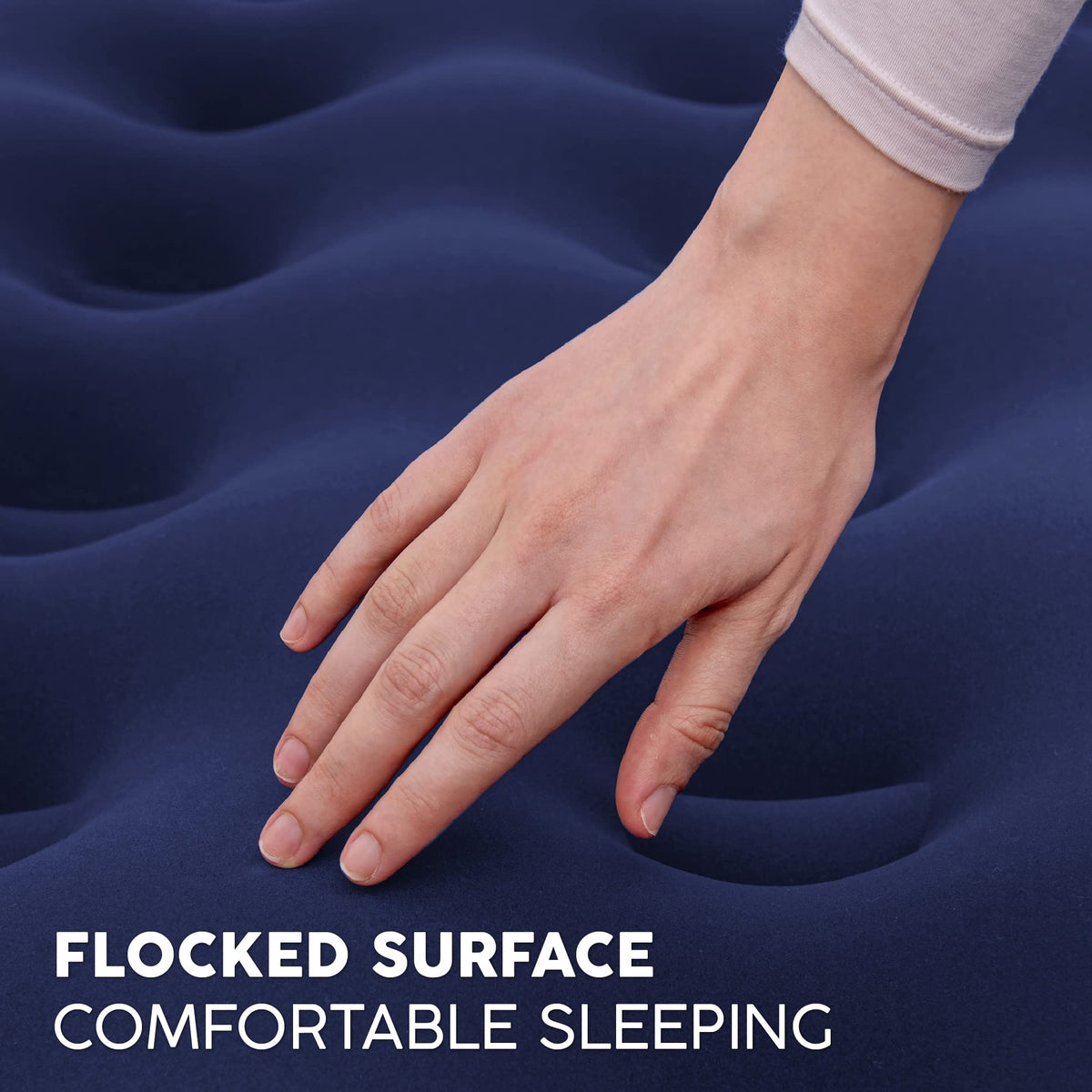 Bestway king double flocked airbed – 203 x 183 x 22cm