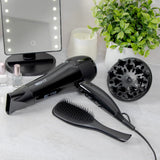 Red Hot black 2200W hair dryer with diffuser and concentrator