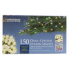 150 dual-colour LED Christmas lights in warm white and multicolour