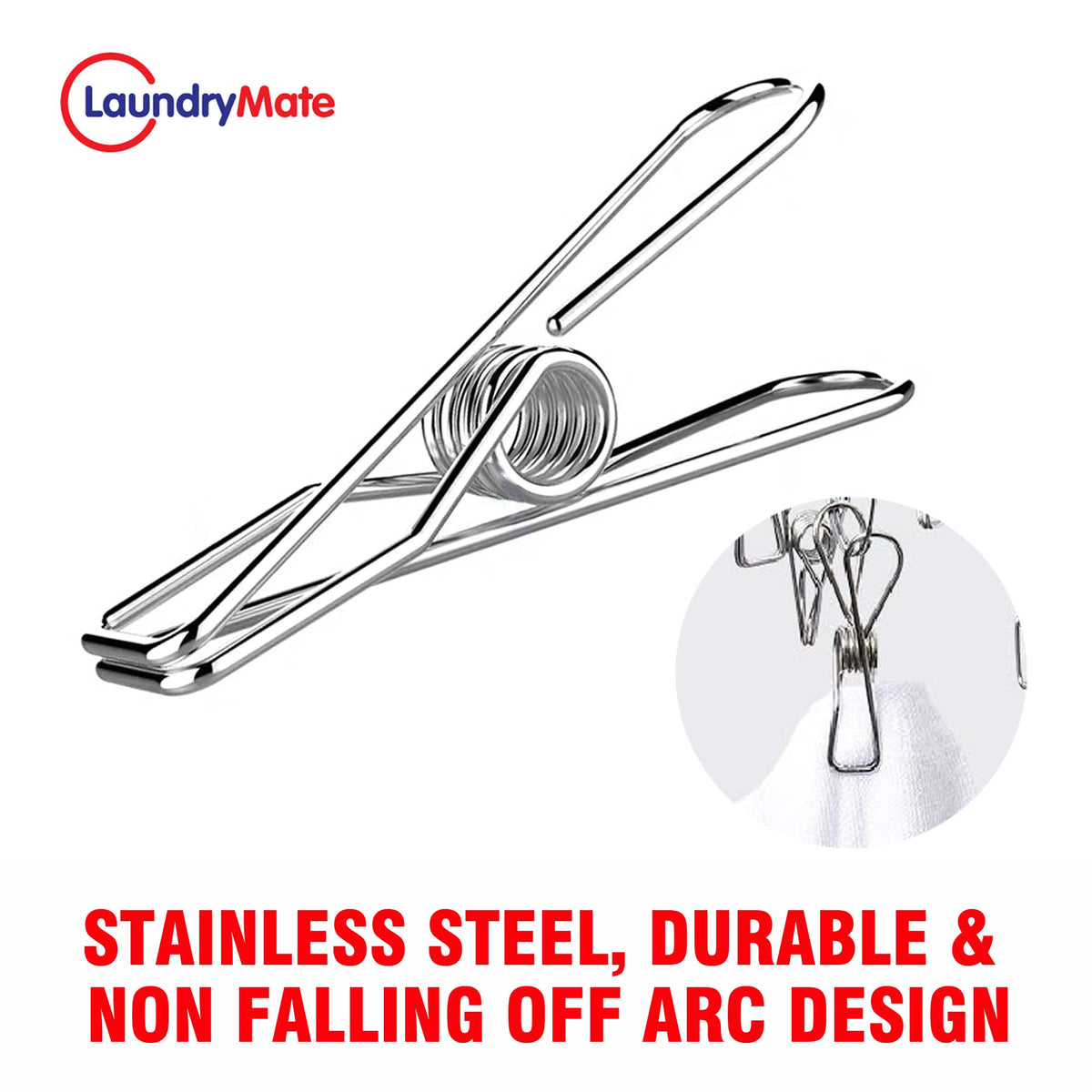 Laundry Mate stainless steel sock hanger with 40 pegs