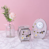 Sophia glass and wire bumblebee mantel clock