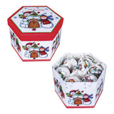 Gift-boxed set of 14 white cartoon snowman Christmas baubles