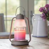Vintage taupe Beacon top-down candle warmer lantern