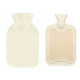 Night Owl cream faux fur 2 litre hot water bottle