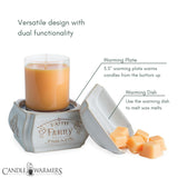 Candle Warmers Etc. 2-in-1 candle and wax melt warmer with Faith Family Friends design