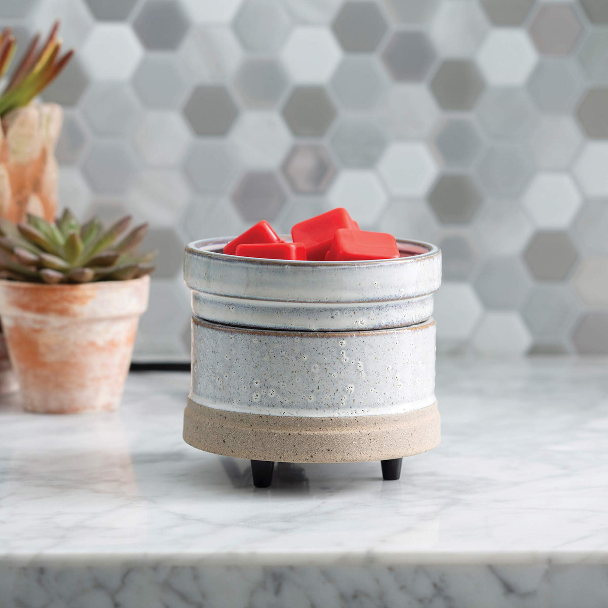Candle Warmers conical white 2-in-1 wax and jar candle warmer
