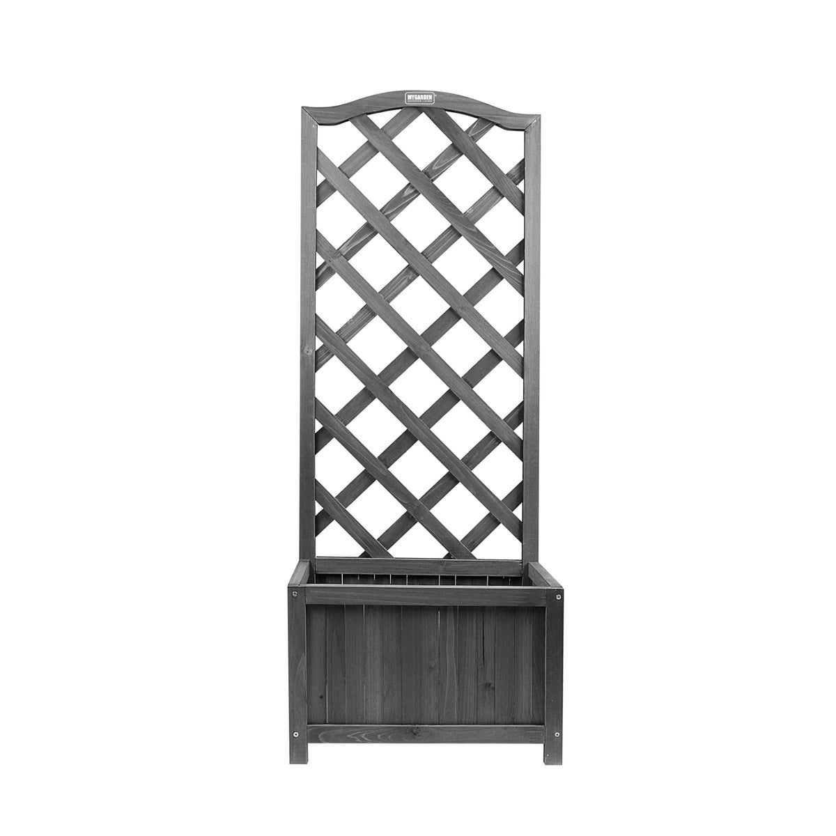 My Garden 120cm wooden lattice planter with trellis