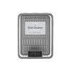 Anika 69069 Kitchen Dish Drainer Rack/Separate Cutlery Holder/Removable Drip Tray/Grey Colour / 41 x 32 x 9.5cm