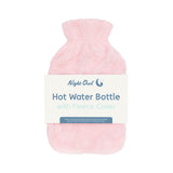 Night Owl blush pink faux fur 2 litre hot water bottle