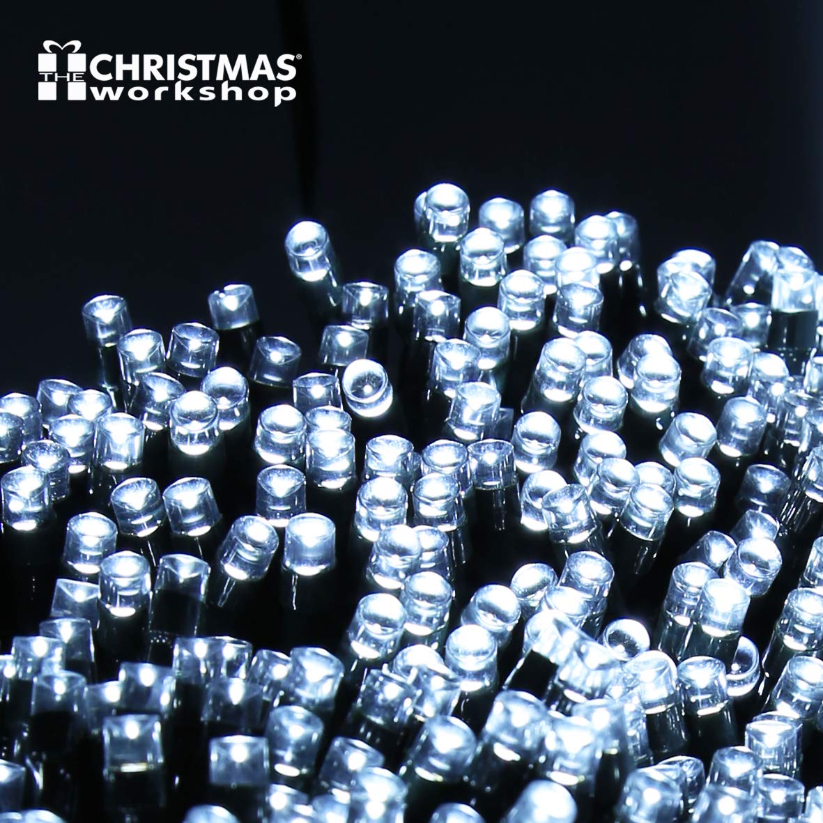The Christmas Workshop 600 bright white LED chaser Christmas lights
