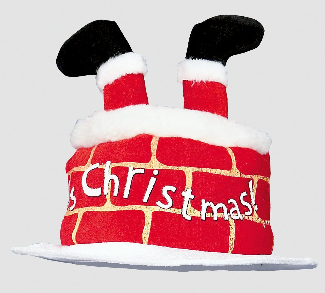 Kids Merry Christmas Polyester Red White & Black Xmas Hat