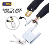BikeGear 1.8m chain lock with padlock and 3 keys