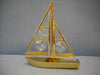 Lesser & Pavey gold-plated sailboat ornament with Swarovski crystals