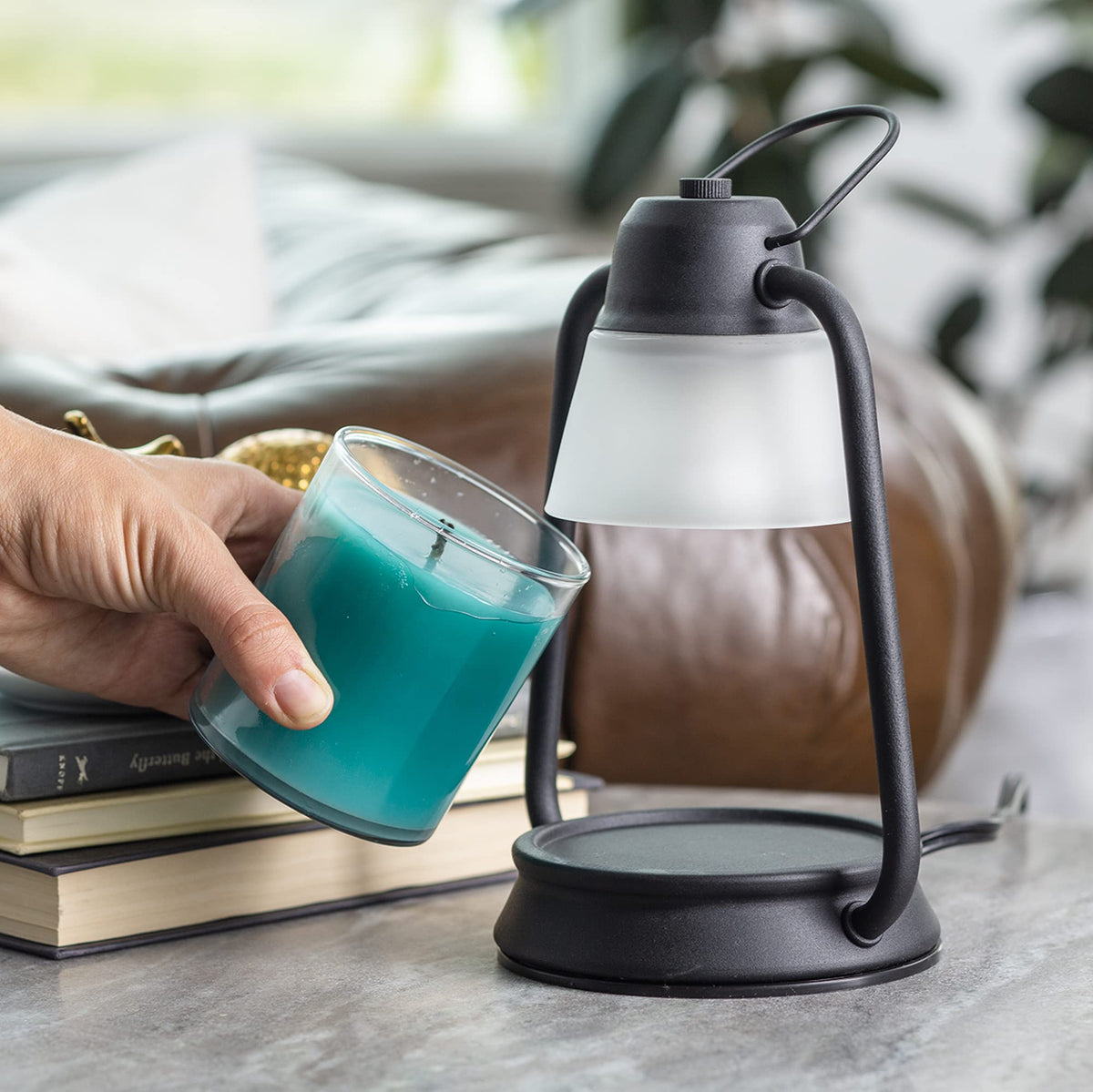 Beacon black top-down candle warmer lantern