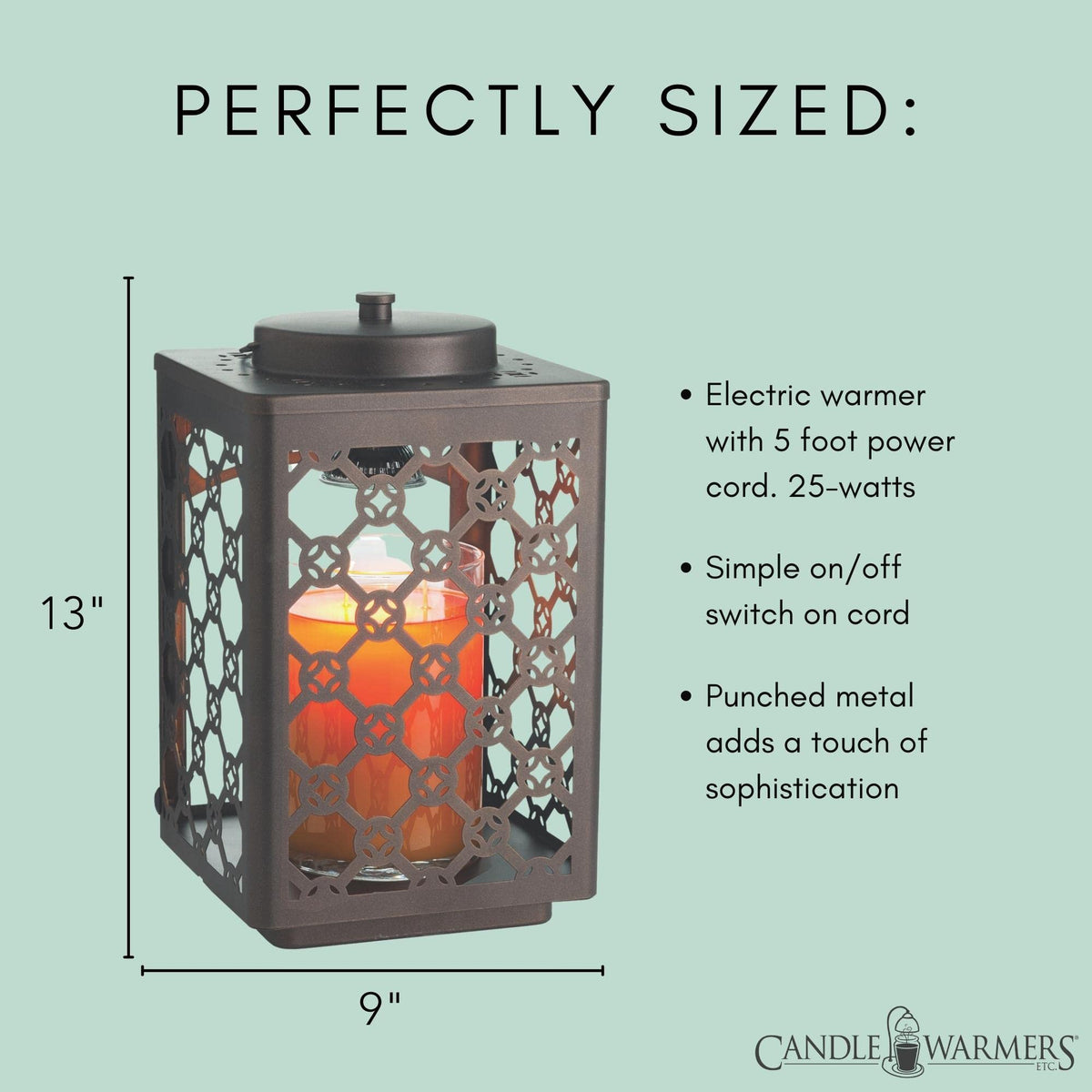 Candle Warmers Etc. bronze geometric candle warmer lantern