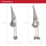 2 pack 45cm grey hanging leg Christmas gonks