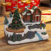 Musical Snowy Village Scene with LED Lights and Moving Train - XM6602