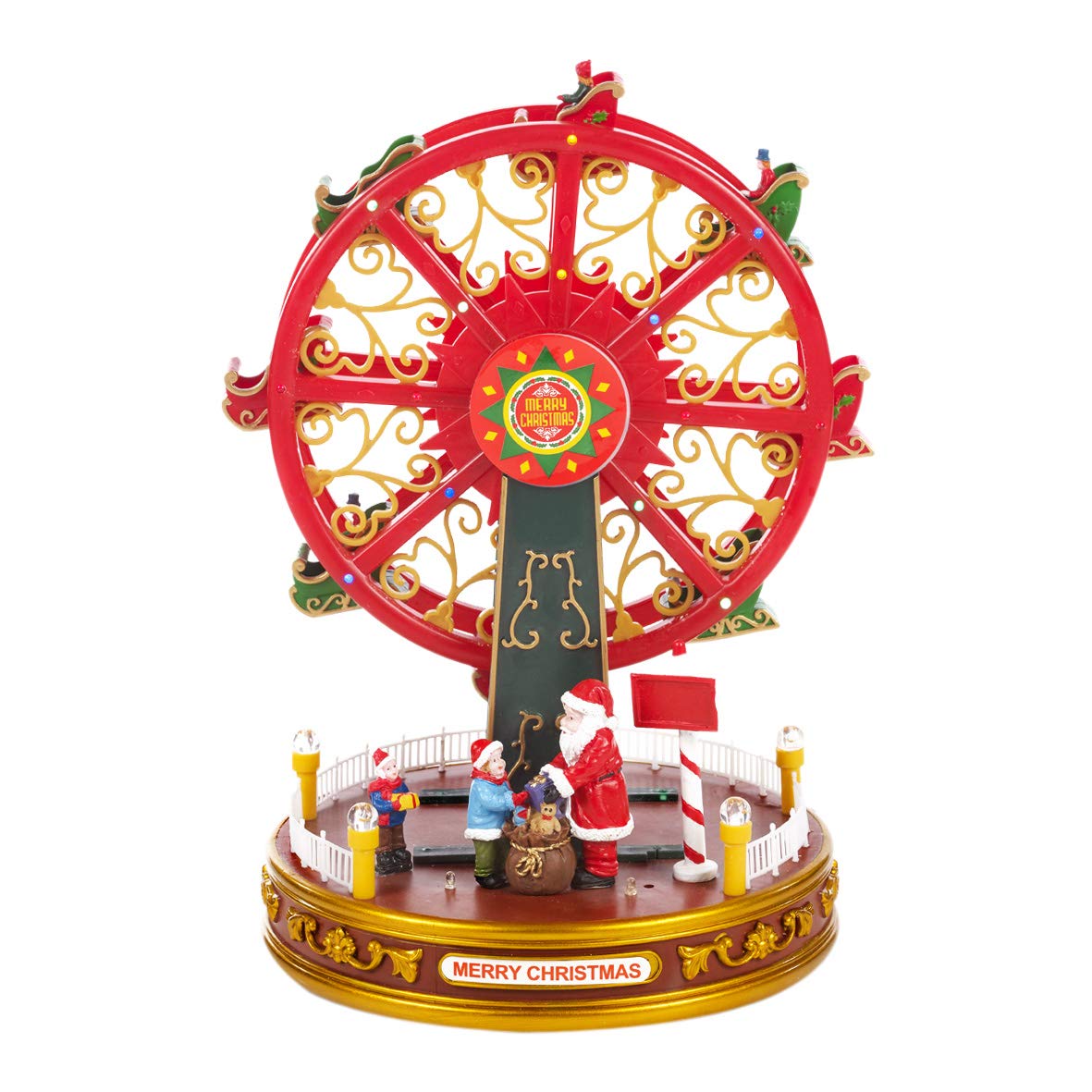 The Christmas Workshop musical revolving Ferris wheel decoration
