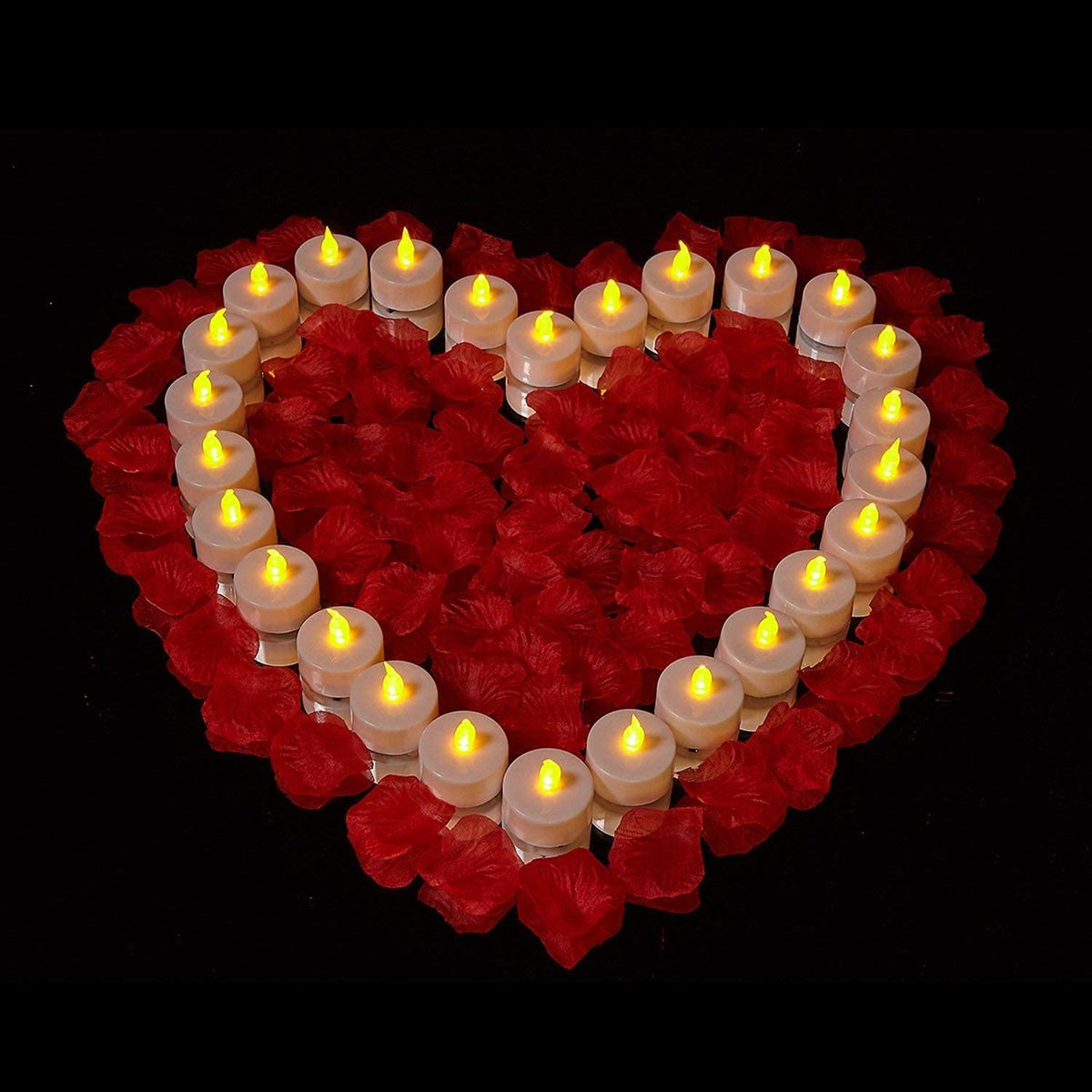Three-pack battery-operated flickering LED tealights