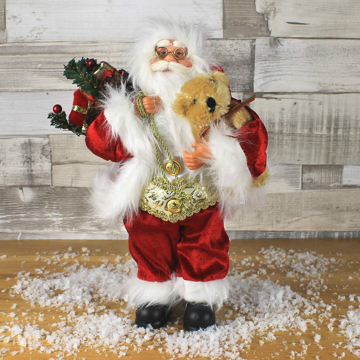 30cm traditional Santa Claus Christmas figure in red