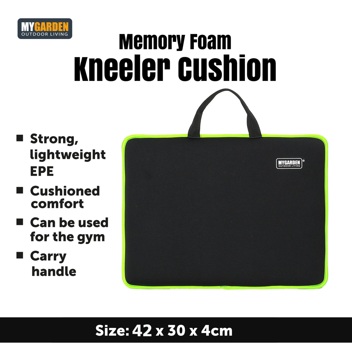 My Garden 4cm memory foam kneeling pad with carry handle