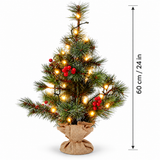 60cm high pre-lit mini Christmas tree size guide