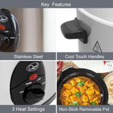 Quest 1.5L stainless steel slow cooker, 120W