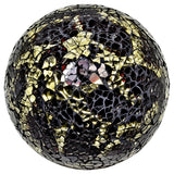 Tiger black and gold mirrored mosaic glass decorative ball 13cm