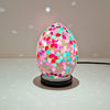 Febland Pink & Green Flower Tile Mini Mosaic Egg Lamp