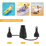 Milestone rechargeable air pump with AC DC charging and three nozzles
